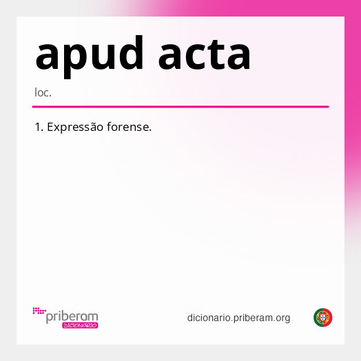 Significado de apud acta